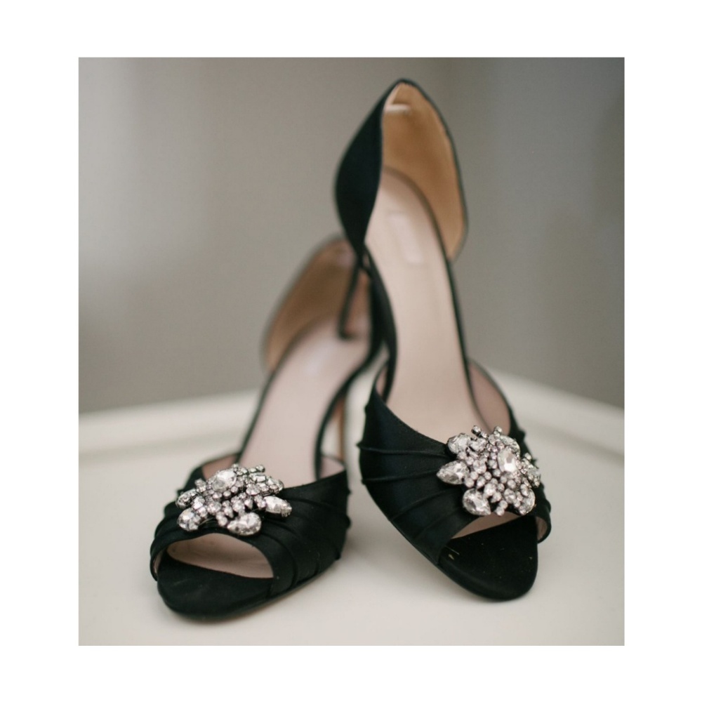 Black Satin Pumps